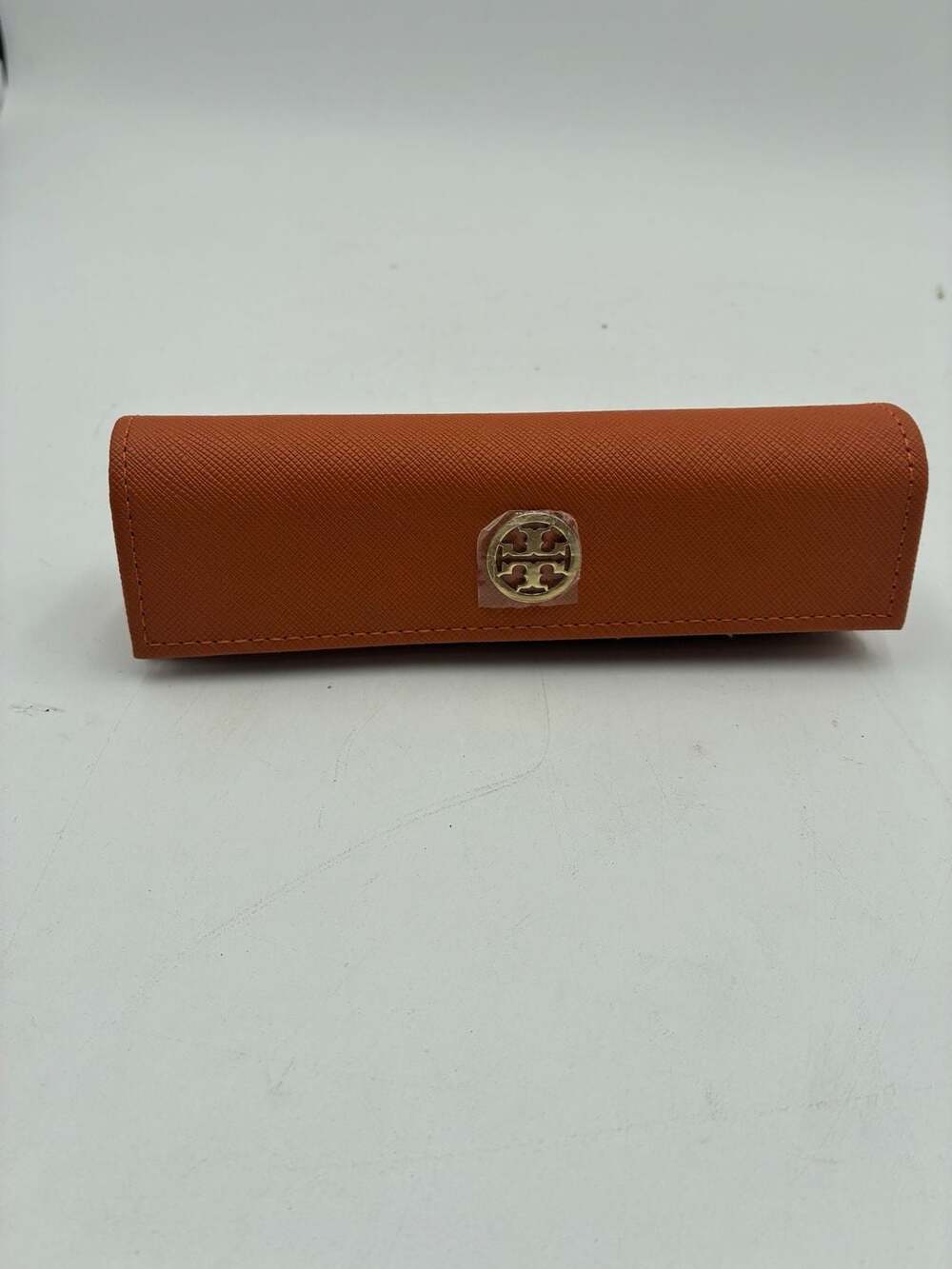 Tory Burch Orange Saffiano Leather Eyeglass Case